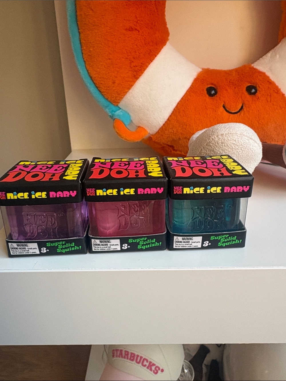 Nice Ice Baby Squishy Toy Trio - Purple, Pink, Teal